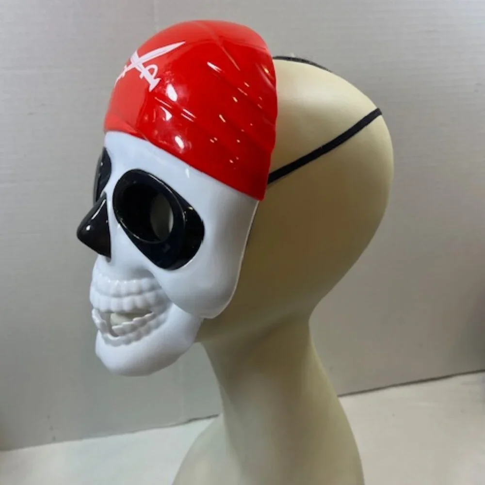 Pirate Skull Light-Up Mask Hard Plastic Halloween Party Adult/Youth